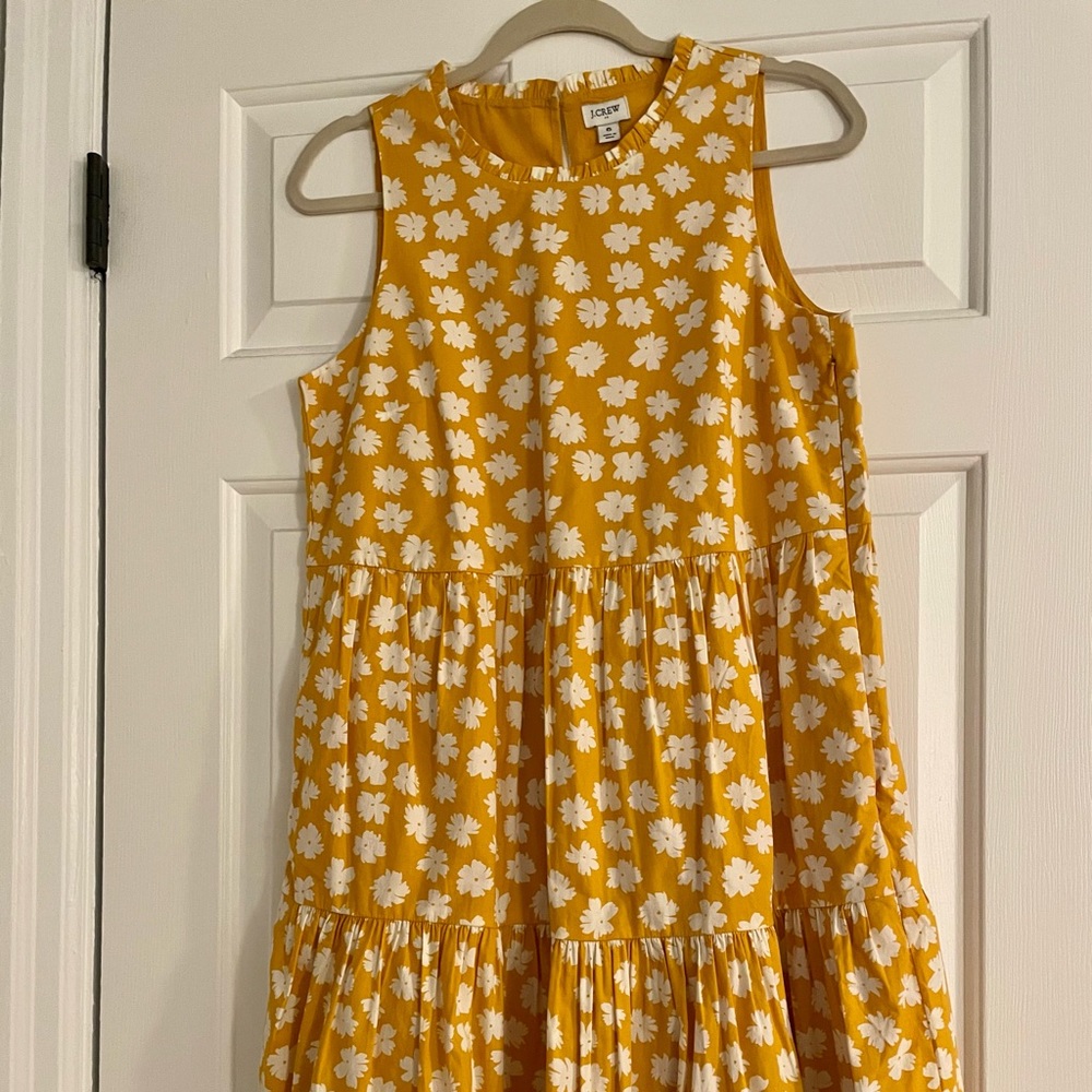 J.Crew Factory tiered midi ruffle dress. NWOT